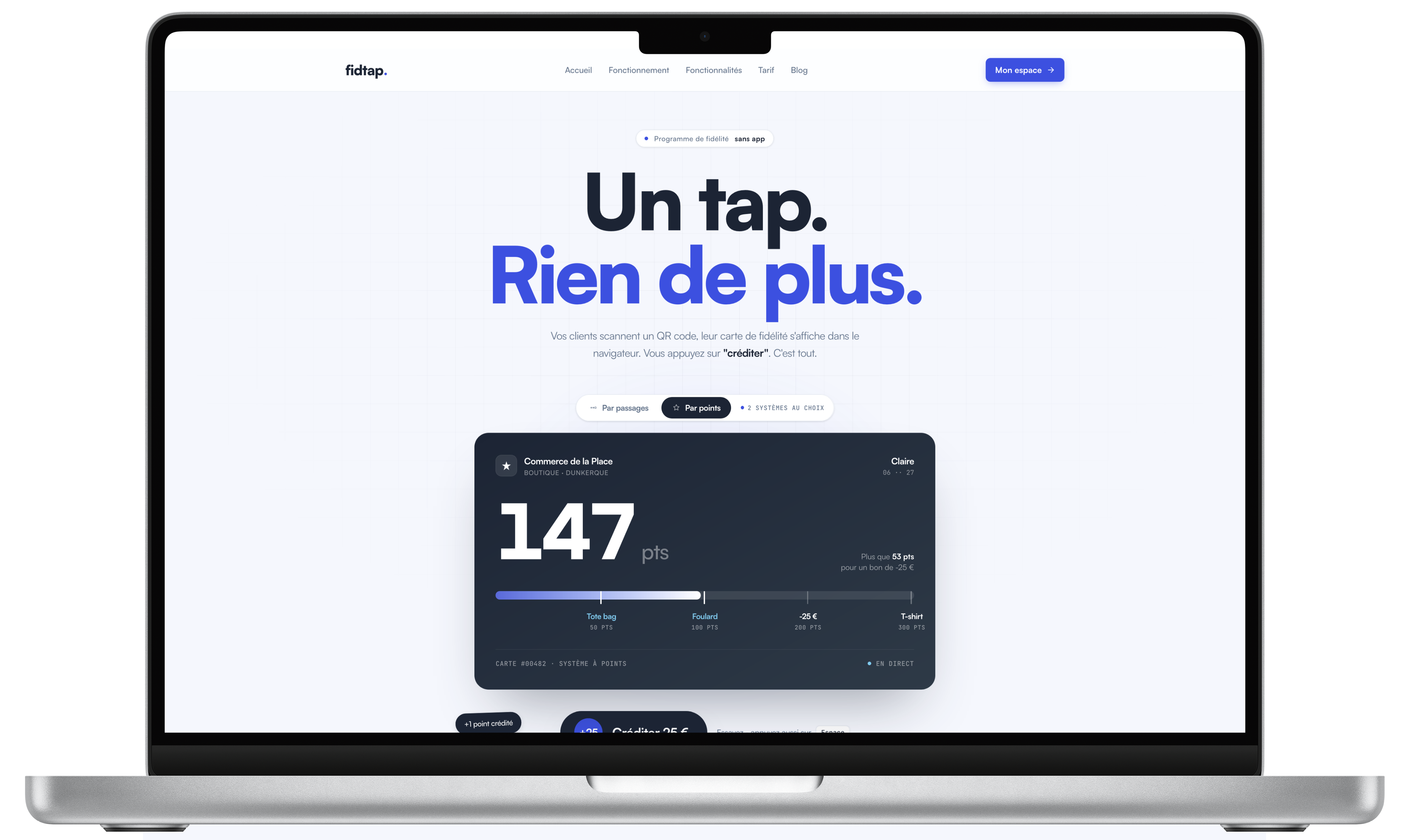 Fidtap mockup